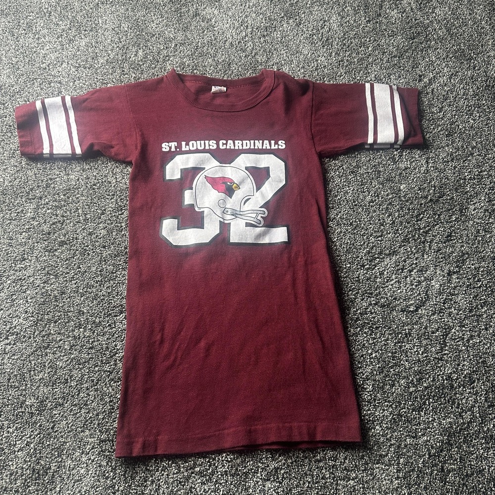 Vintage St Louis Cardinals Shirt Youth Small Maroon NFL Football Champion‎ 80s